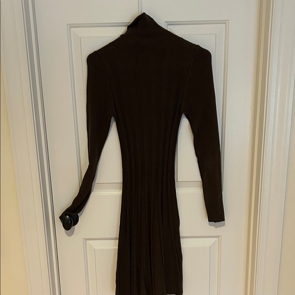 Max Studio Chocolate Long Sleeve Dress - Picture 3 of 3